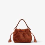 FENDI Mamma Baguette Small Brown shearling mini-bag - Image 3